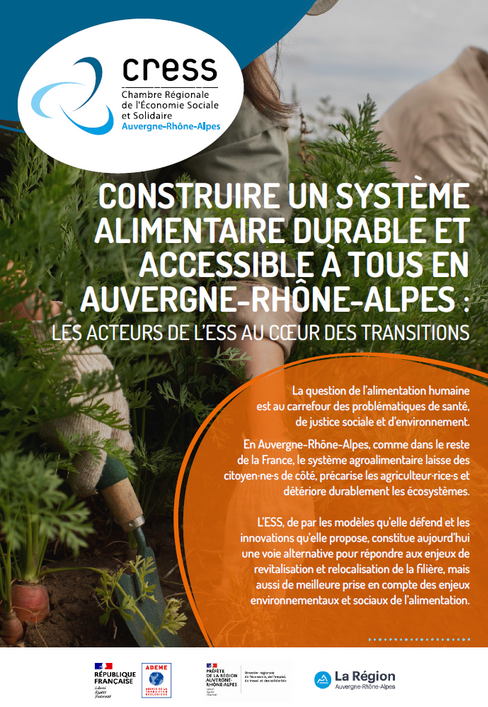 couverture de la note de la CRESS : construire un système alimentaire durable et accessible en Auvergne-Rhône-Alpes