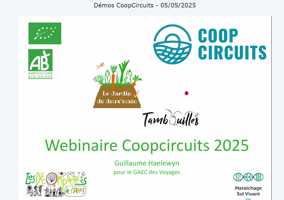 Webinaire Optimiser vos ventes sur CoopCircuits et communiquer sur votre circuit court